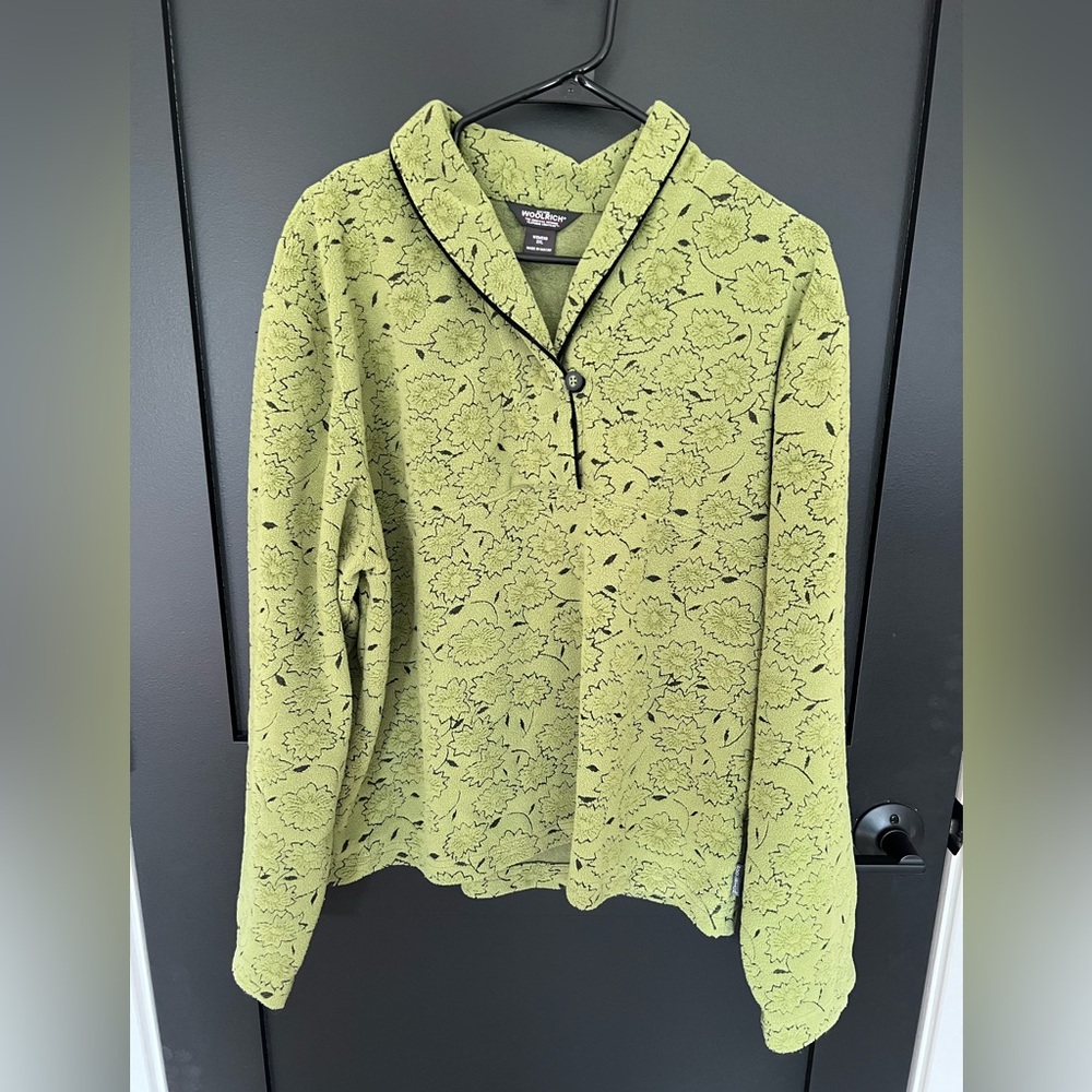 Vintage Green Floral Woolrich Leaf Sweater
